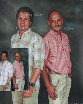Portrait Painting - imd023 brothers portrait
